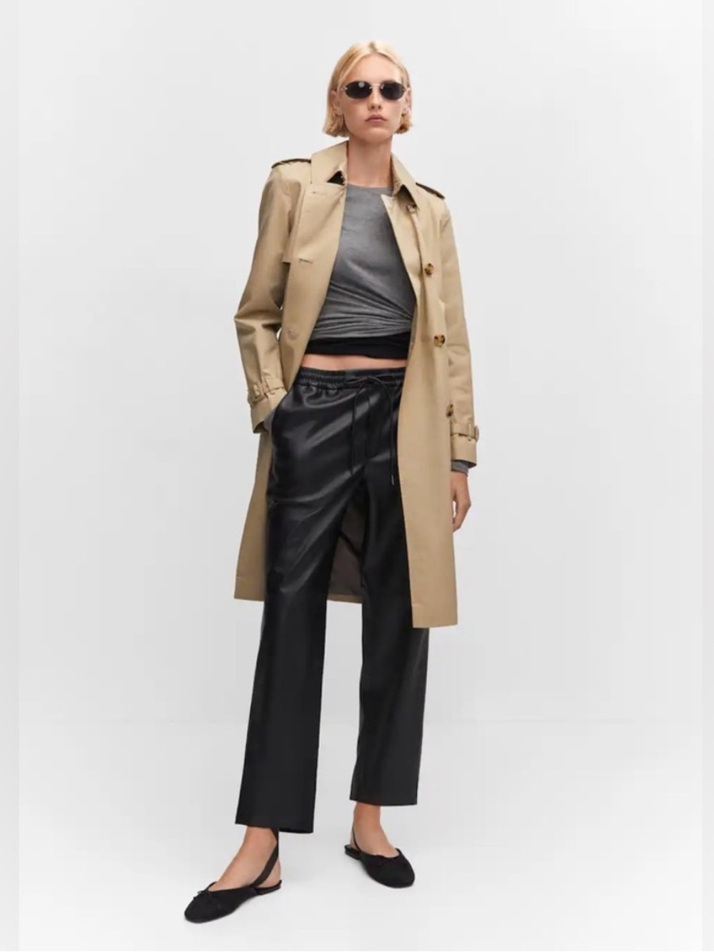 Mango Leather Pants
